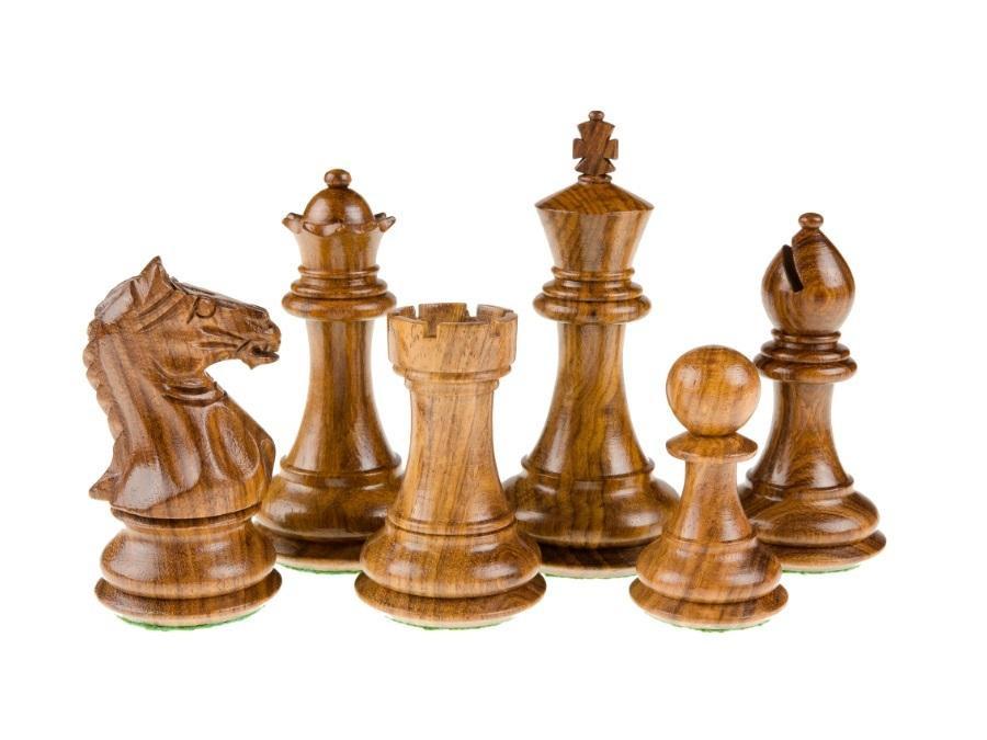 3.5" Fierce Knight Acacia Pieces 19" Mahogany Chess Set & Box -  CHESSMAZE STORE UK